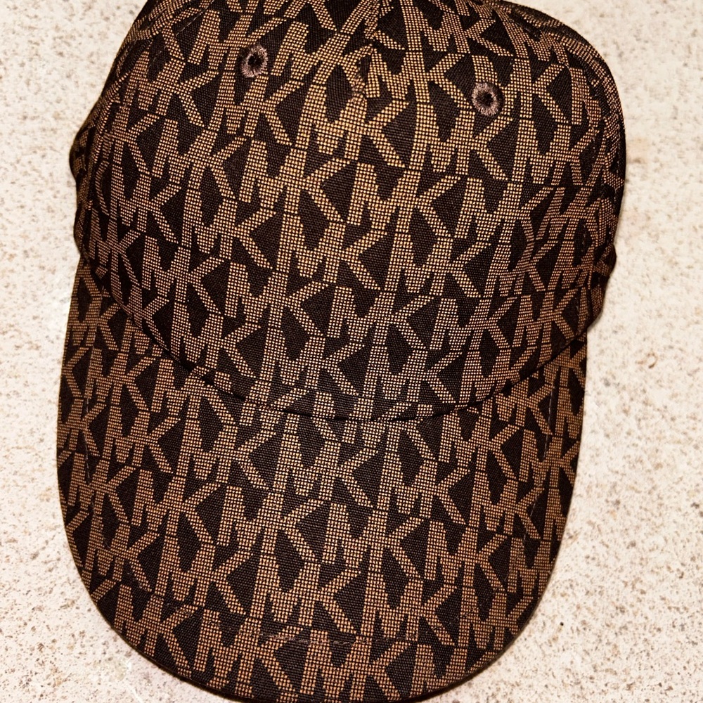 Michael Kors Brown Monogram Baseball Cap